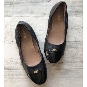 Cole Haan Black Leather Ballet Flats